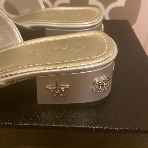 Chanel Silver Mule Sandals - Picture 6 of 8